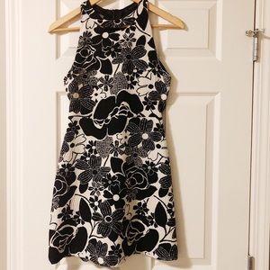 Zara Floral Patterned Dress with Cut-outs XS